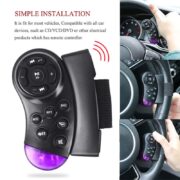 Vehemo-Car-Steering-Wheel-Remote-Control-Audio-Wireless-Simple-Universal-Black-DVD-Accessories